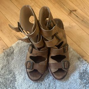 FREEBIRD strappy chunky heel